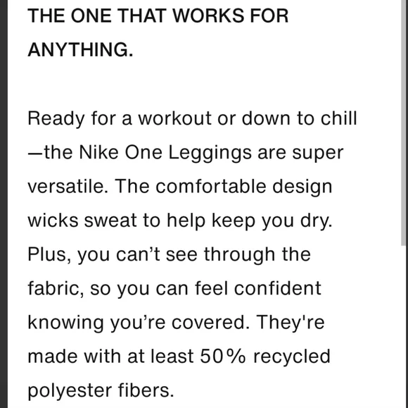 NWT Women's Nike One Mid-Rise Crop Leggings - Picture 7 of 8